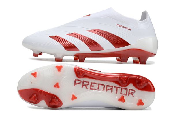 Adidas Predator Elite Tongue FG Fodboldstøvler Hvid Rød