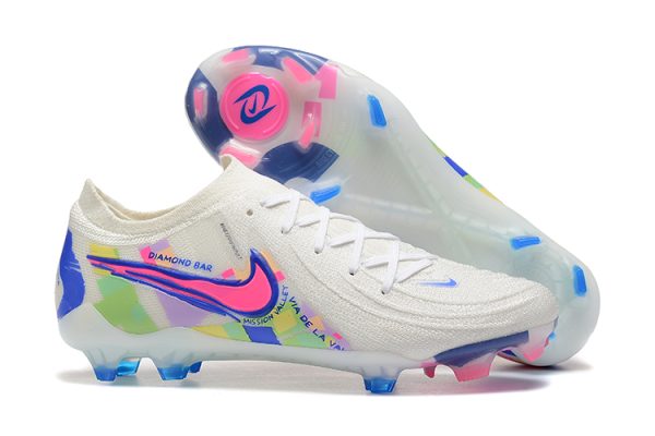 Nike Phantom Luna Elite FG Fodboldstøvler vit rosa blå